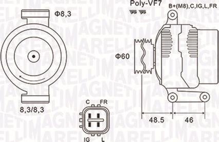 Magneti Marelli 063731726010 - Laturi inparts.fi