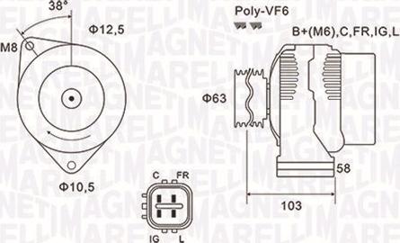 Magneti Marelli 063731727010 - Laturi inparts.fi