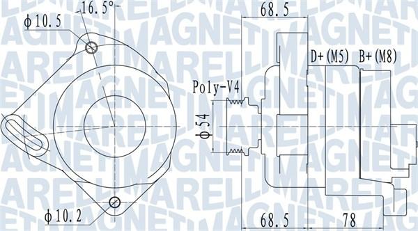 Magneti Marelli 063732094010 - Laturi inparts.fi