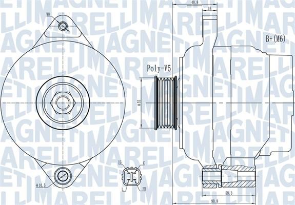 Magneti Marelli 063732004010 - Laturi inparts.fi