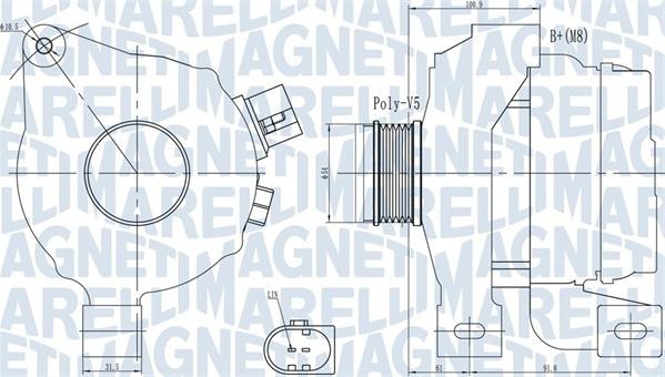 Magneti Marelli 063732001010 - Laturi inparts.fi