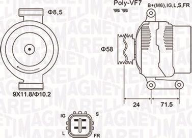 Magneti Marelli 063732036010 - Laturi inparts.fi