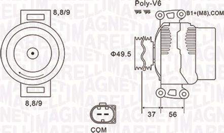 Magneti Marelli 063732038010 - Laturi inparts.fi