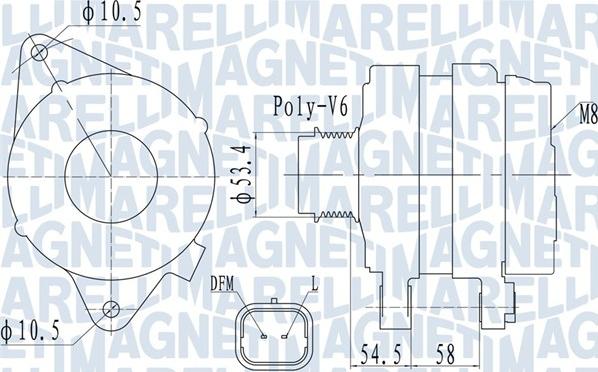 Magneti Marelli 063732142010 - Laturi inparts.fi