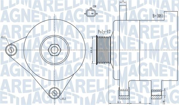 Magneti Marelli 063732101010 - Laturi inparts.fi