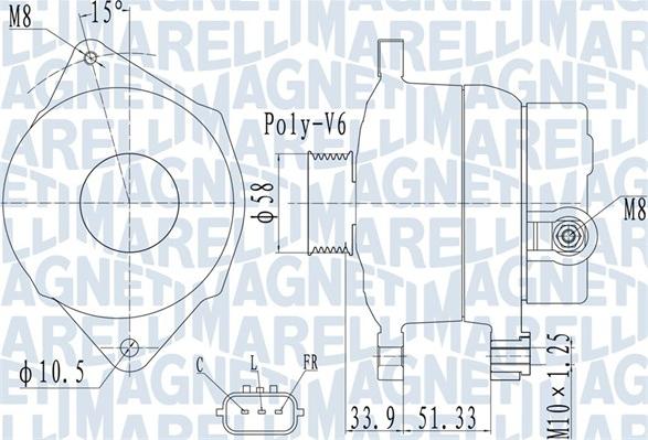 Magneti Marelli 063732138010 - Laturi inparts.fi