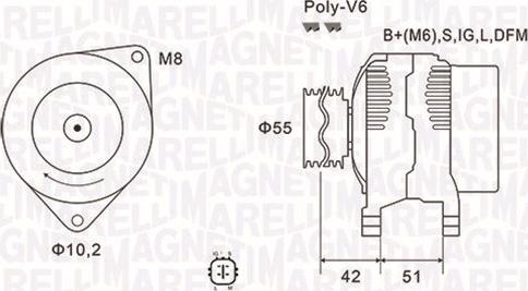 Magneti Marelli 063732126010 - Laturi inparts.fi