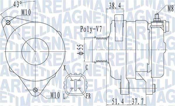 Magneti Marelli 063732121010 - Laturi inparts.fi