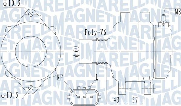 Magneti Marelli 063732122010 - Laturi inparts.fi