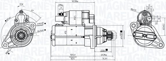 Magneti Marelli 063725944010 - Käynnistinmoottori inparts.fi