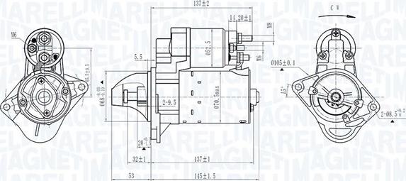 Magneti Marelli 063725395010 - Käynnistinmoottori inparts.fi