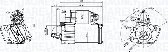 Magneti Marelli 063726375010 - Käynnistinmoottori inparts.fi