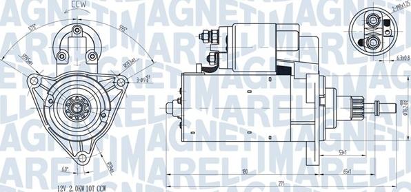 Magneti Marelli 063720598010 - Käynnistinmoottori inparts.fi