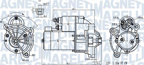 Magneti Marelli 063720581010 - Käynnistinmoottori inparts.fi