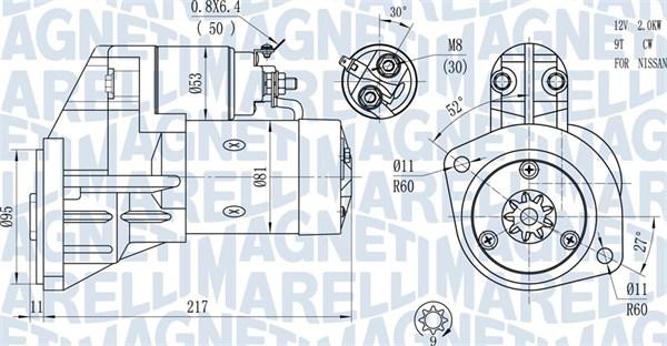 Magneti Marelli 063720660010 - Käynnistinmoottori inparts.fi