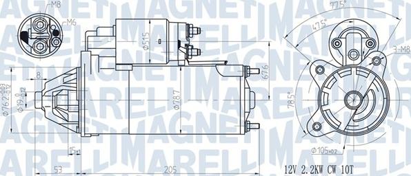 Magneti Marelli 063720613010 - Käynnistinmoottori inparts.fi