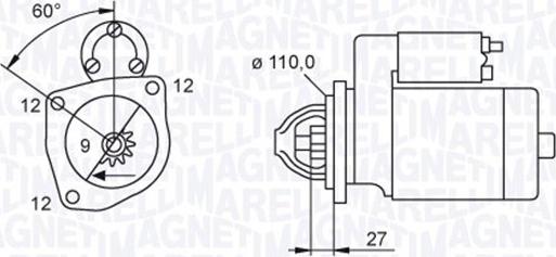 Magneti Marelli 063720039010 - Käynnistinmoottori inparts.fi