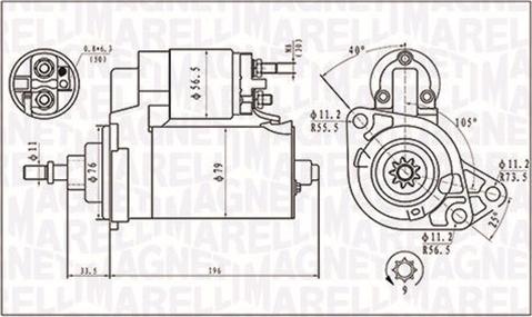 Magneti Marelli 063720295010 - Käynnistinmoottori inparts.fi