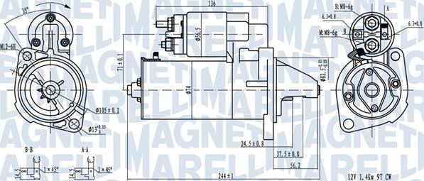 Magneti Marelli 063720282010 - Käynnistinmoottori inparts.fi