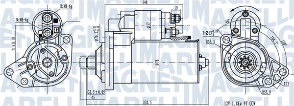 Magneti Marelli 063720789010 - Käynnistinmoottori inparts.fi