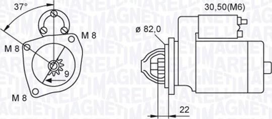 Magneti Marelli 063721449010 - Käynnistinmoottori inparts.fi