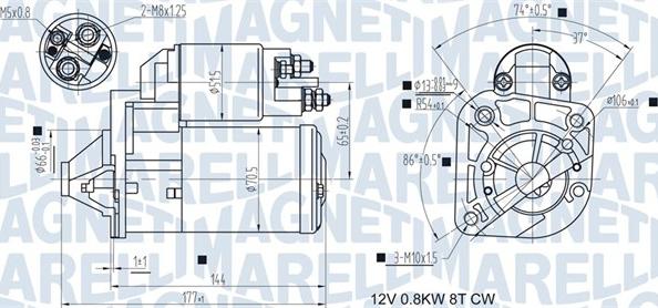 Magneti Marelli 063721442010 - Käynnistinmoottori inparts.fi