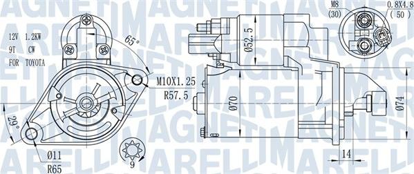 Magneti Marelli 063721450010 - Käynnistinmoottori inparts.fi