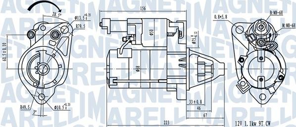 Magneti Marelli 063721458010 - Käynnistinmoottori inparts.fi