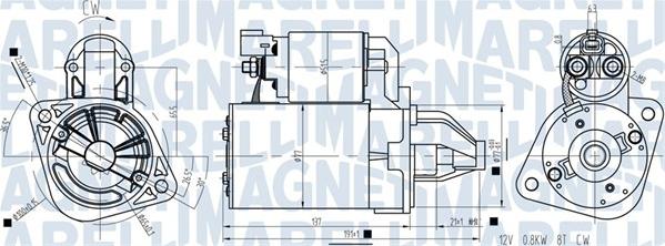 Magneti Marelli 063721462010 - Käynnistinmoottori inparts.fi