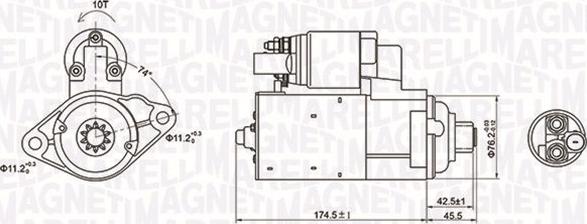 Magneti Marelli 063721409010 - Käynnistinmoottori inparts.fi