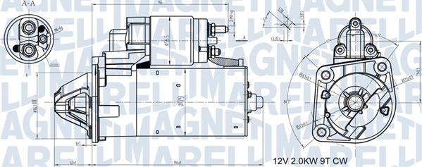 Magneti Marelli 063721408010 - Käynnistinmoottori inparts.fi