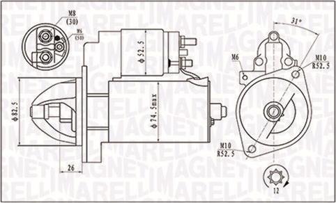 Magneti Marelli 063721410010 - Käynnistinmoottori inparts.fi