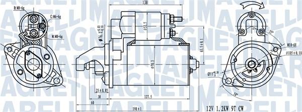 Magneti Marelli 063721413010 - Käynnistinmoottori inparts.fi