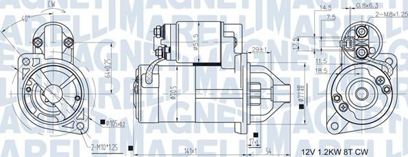 Magneti Marelli 063721433010 - Käynnistinmoottori inparts.fi