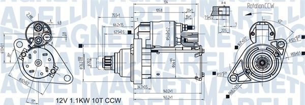 Magneti Marelli 063721470010 - Käynnistinmoottori inparts.fi