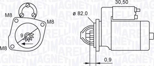 Magneti Marelli 063721552010 - Käynnistinmoottori inparts.fi