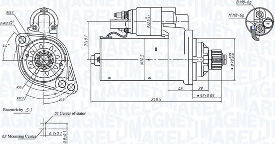 Magneti Marelli 063721505010 - Käynnistinmoottori inparts.fi