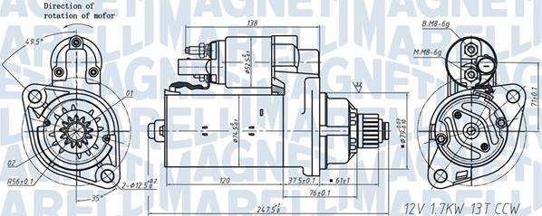 Magneti Marelli 063721508010 - Käynnistinmoottori inparts.fi