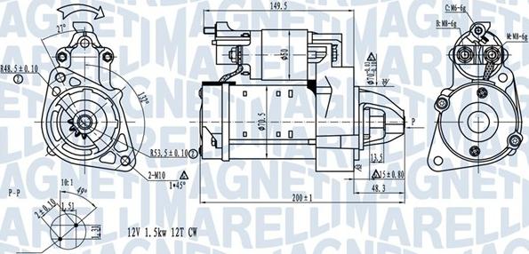 Magneti Marelli 063721527010 - Käynnistinmoottori inparts.fi