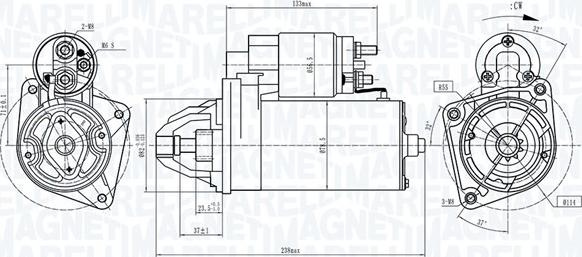 Magneti Marelli 063721687010 - Käynnistinmoottori inparts.fi