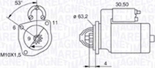 Magneti Marelli 063721057010 - Käynnistinmoottori inparts.fi