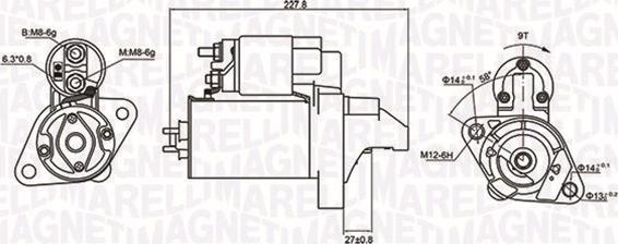 Magneti Marelli 063721074010 - Käynnistinmoottori inparts.fi