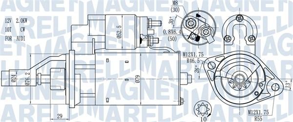 Magneti Marelli 063721114010 - Käynnistinmoottori inparts.fi