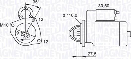 Magneti Marelli 063721118010 - Käynnistinmoottori inparts.fi