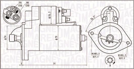 Magneti Marelli 063721135010 - Käynnistinmoottori inparts.fi