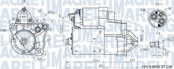 Magneti Marelli 063721179010 - Käynnistinmoottori inparts.fi