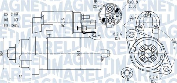 Magneti Marelli 063721393010 - Käynnistinmoottori inparts.fi