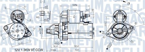 Magneti Marelli 063721346010 - Käynnistinmoottori inparts.fi