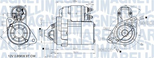 Magneti Marelli 063721307010 - Käynnistinmoottori inparts.fi