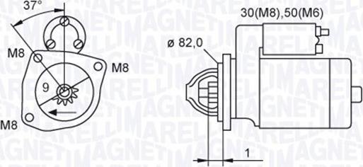 Magneti Marelli 063721389010 - Käynnistinmoottori inparts.fi